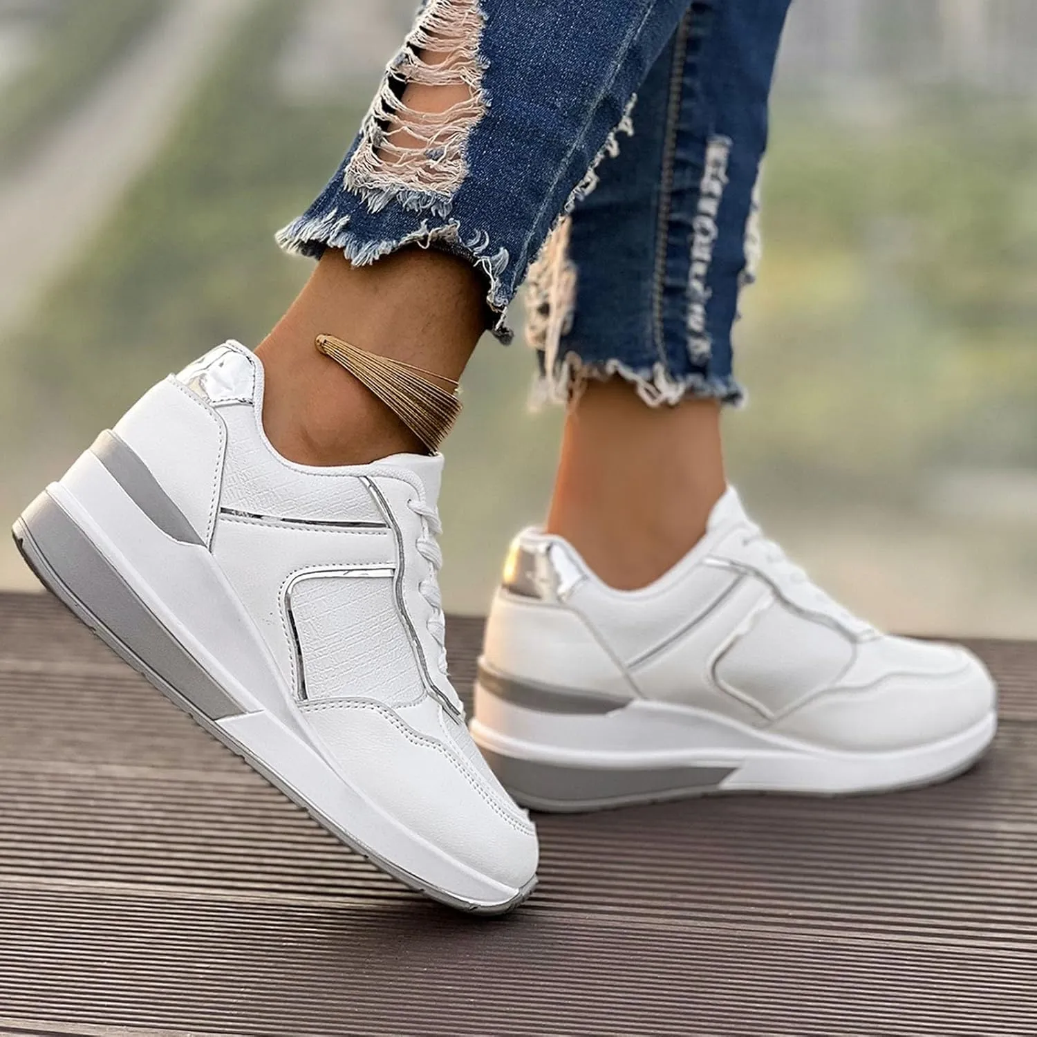 Women's Slip on Athletic Walking Shoes Comfort Non Slip Work Sport Athletic Shoes Outdoor Casual Fitness Shoe