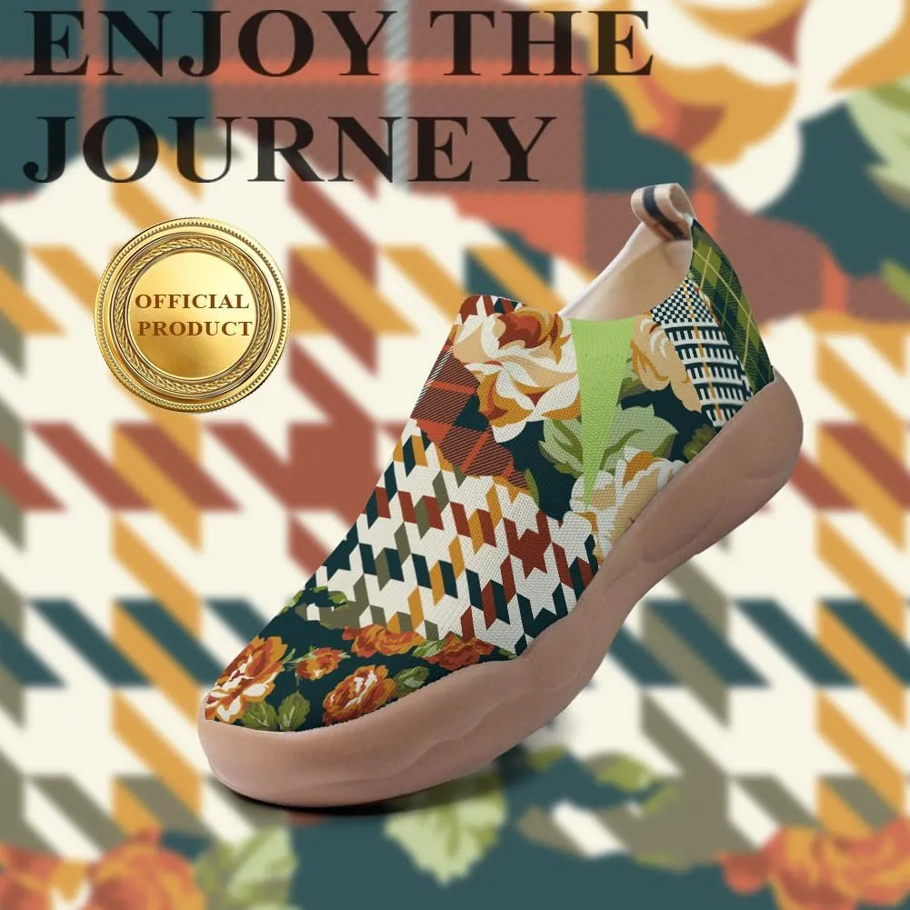 Women's Slip On Loafers Fashion Art Sneakers Painted Knitted Ladies Travel Shoes