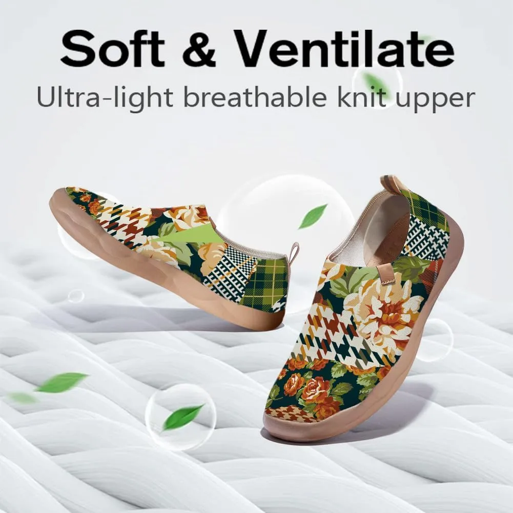 Women's Slip On Loafers Fashion Art Sneakers Painted Knitted Ladies Travel Shoes