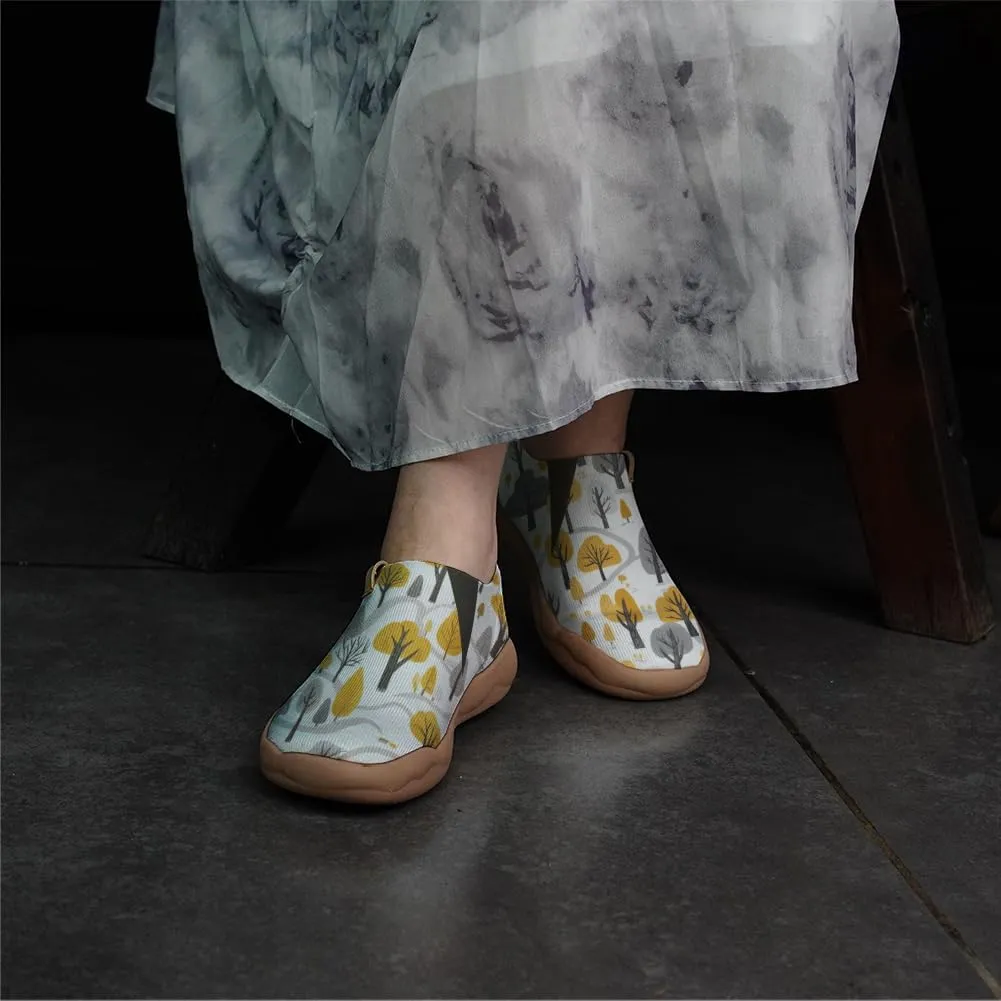 Women's Sneakers Art Painted Knitted Slip On Shoes Casual Travel Walking Loafers