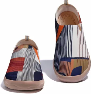 Women's Sneakers Art Painted Knitted Slip On Shoes Casual Travel Walking Loafers