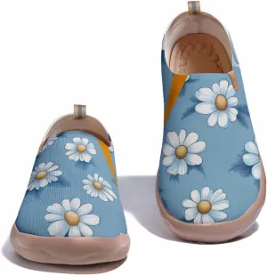 Women's Sneakers Art Painted Travel Walking Loafers Comfort Knitted Slip On Shoes
