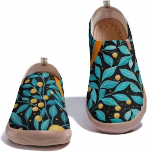 Women's Sneakers Art Painted Travel Walking Loafers Comfort Knitted Slip On Shoes