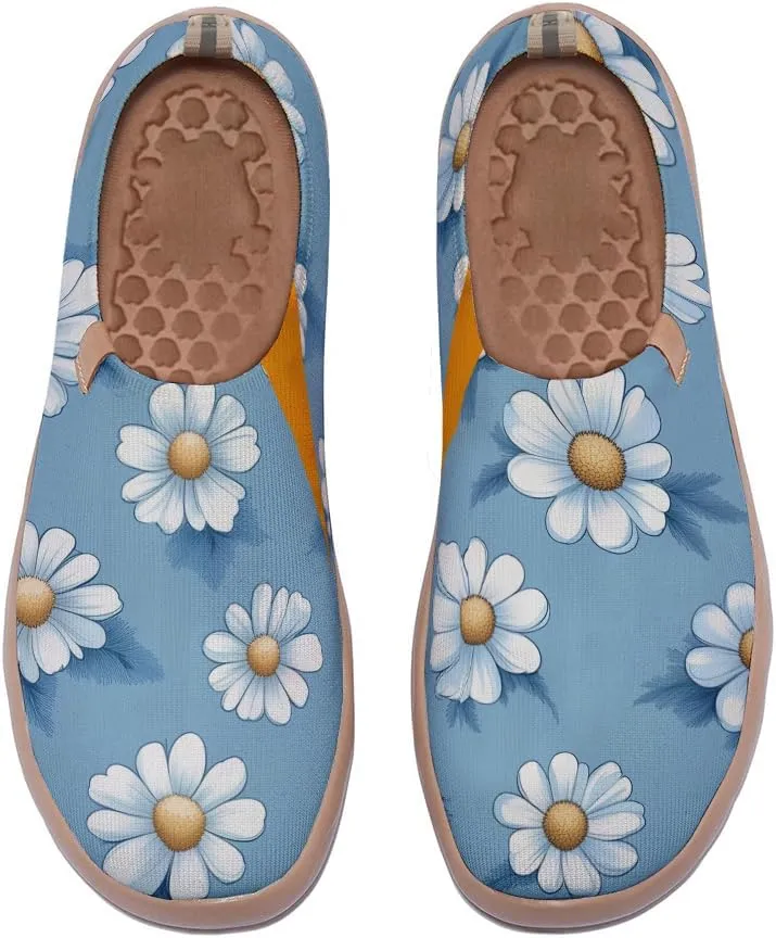 Women's Sneakers Art Painted Travel Walking Loafers Comfort Knitted Slip On Shoes