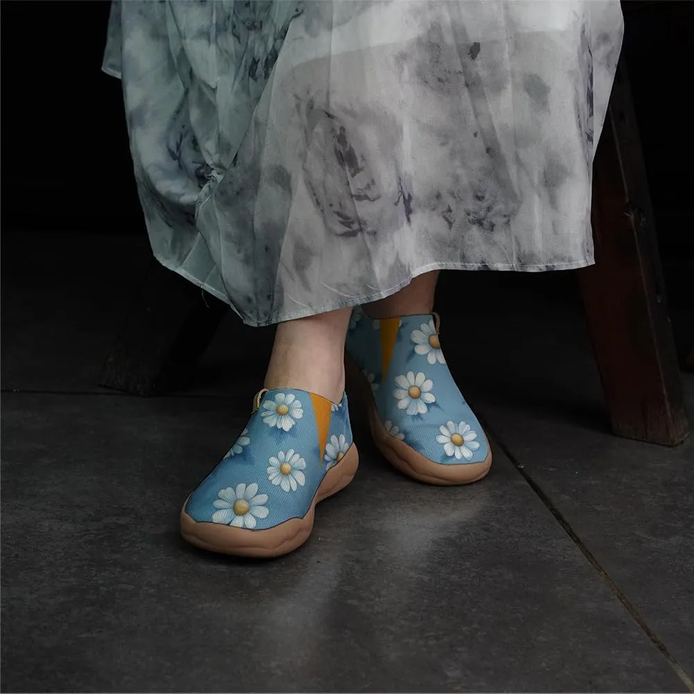 Women's Sneakers Art Painted Travel Walking Loafers Comfort Knitted Slip On Shoes