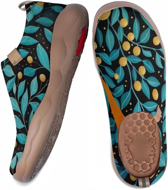 Women's Sneakers Art Painted Travel Walking Loafers Comfort Knitted Slip On Shoes
