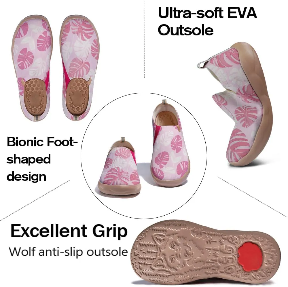 Women's Sneakers Art Painted Travel Walking Loafers Comfort Knitted Slip On Shoes