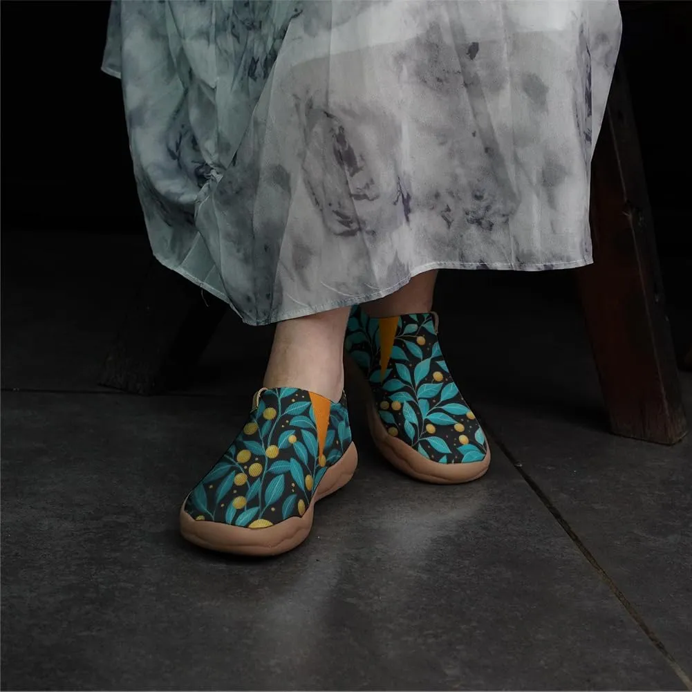 Women's Sneakers Art Painted Travel Walking Loafers Comfort Knitted Slip On Shoes