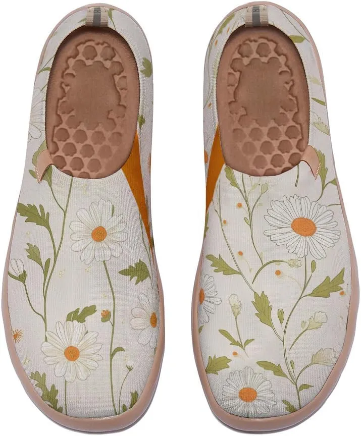 Women's Sneakers Comfort Knitted Travel Shoes Art Painted Walking Slip On Loafers
