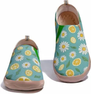 Women's Sneakers Comfort Knitted Travel Shoes Art Painted Walking Slip On Loafers