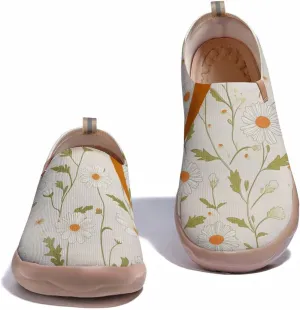Women's Sneakers Comfort Knitted Travel Shoes Art Painted Walking Slip On Loafers