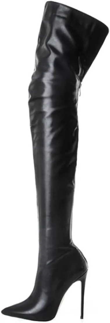 Women's Thigh High Over the Knee Boots Pointed Toe Stiletto High Heel Sock Boots