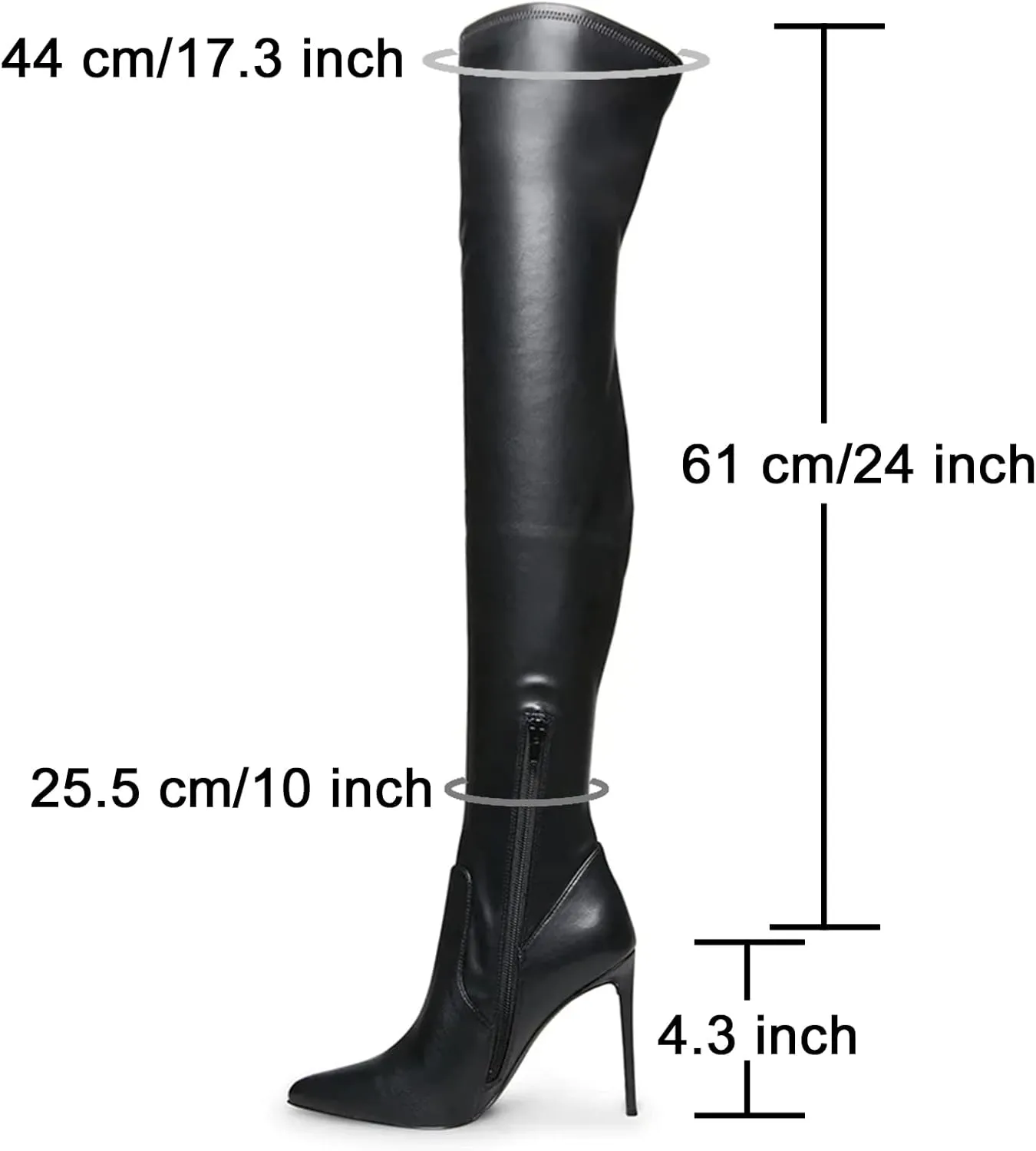 Women's Thigh High Over the Knee Boots Pointed Toe Stiletto High Heel Sock Boots