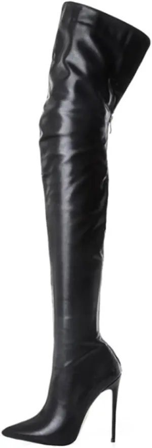 Women's Thigh High Over the Knee Boots Pointed Toe Stiletto High Heel Sock Boots