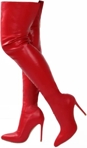 Women's Thigh High Over the Knee Boots Pointed Toe Stiletto High Heel Sock Boots