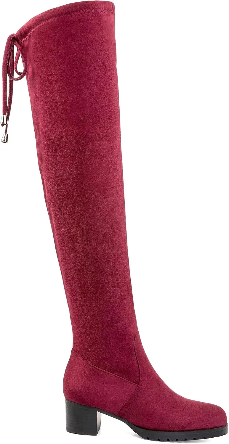 Women's Ultra-Tall Over-the-Knee Boots Suede Accent Adult