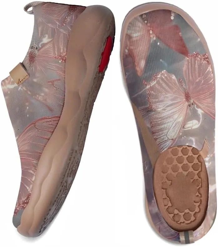 Women's Walking Sneakers Casual Slip On Loafers Comfort Knitted Travel Painted Shoes