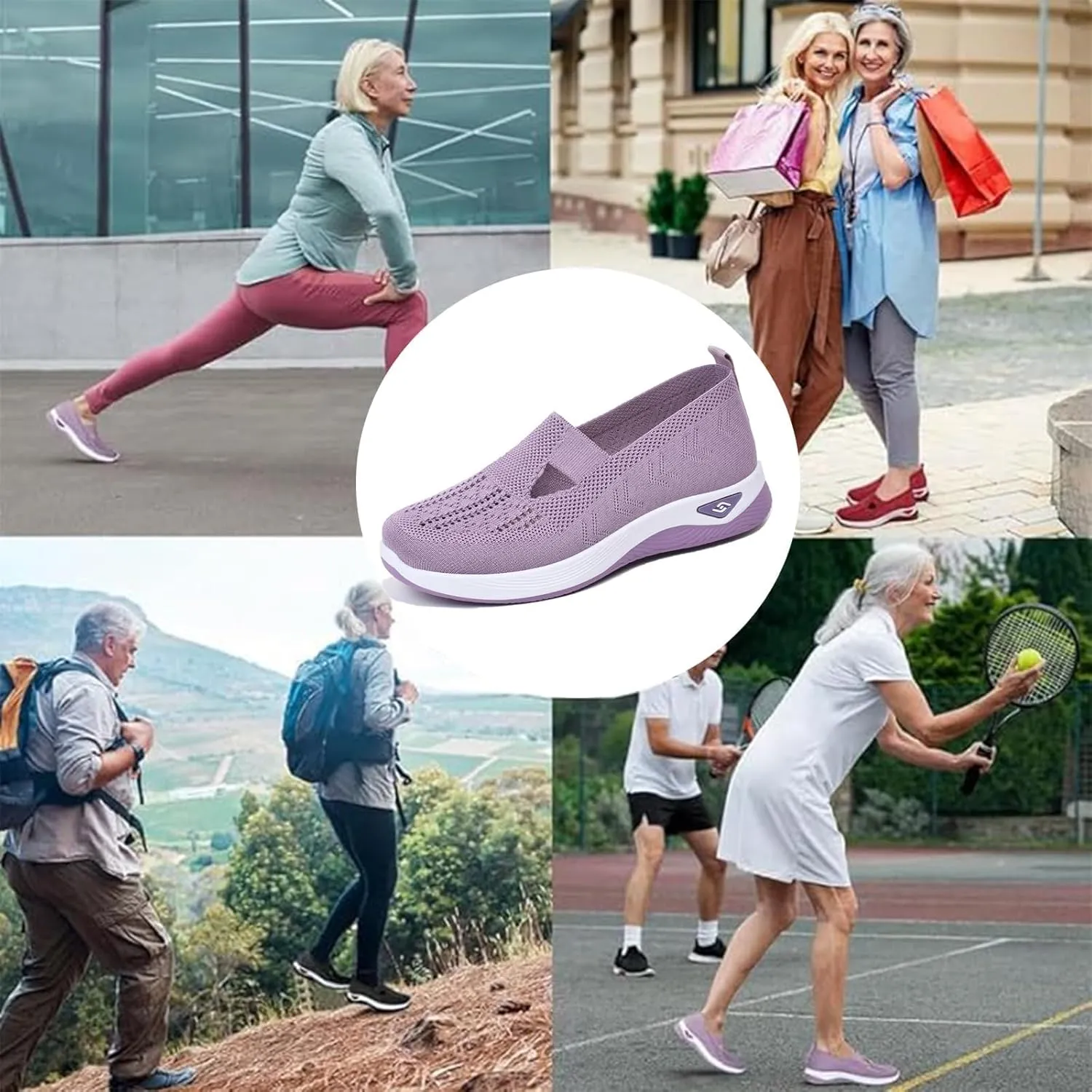 Woven Orthopedic Walking Shoes for Women 2025 New Women's Mesh Breathable Soft Sole Shoe Footwear Lightweight Slip On Sneakers