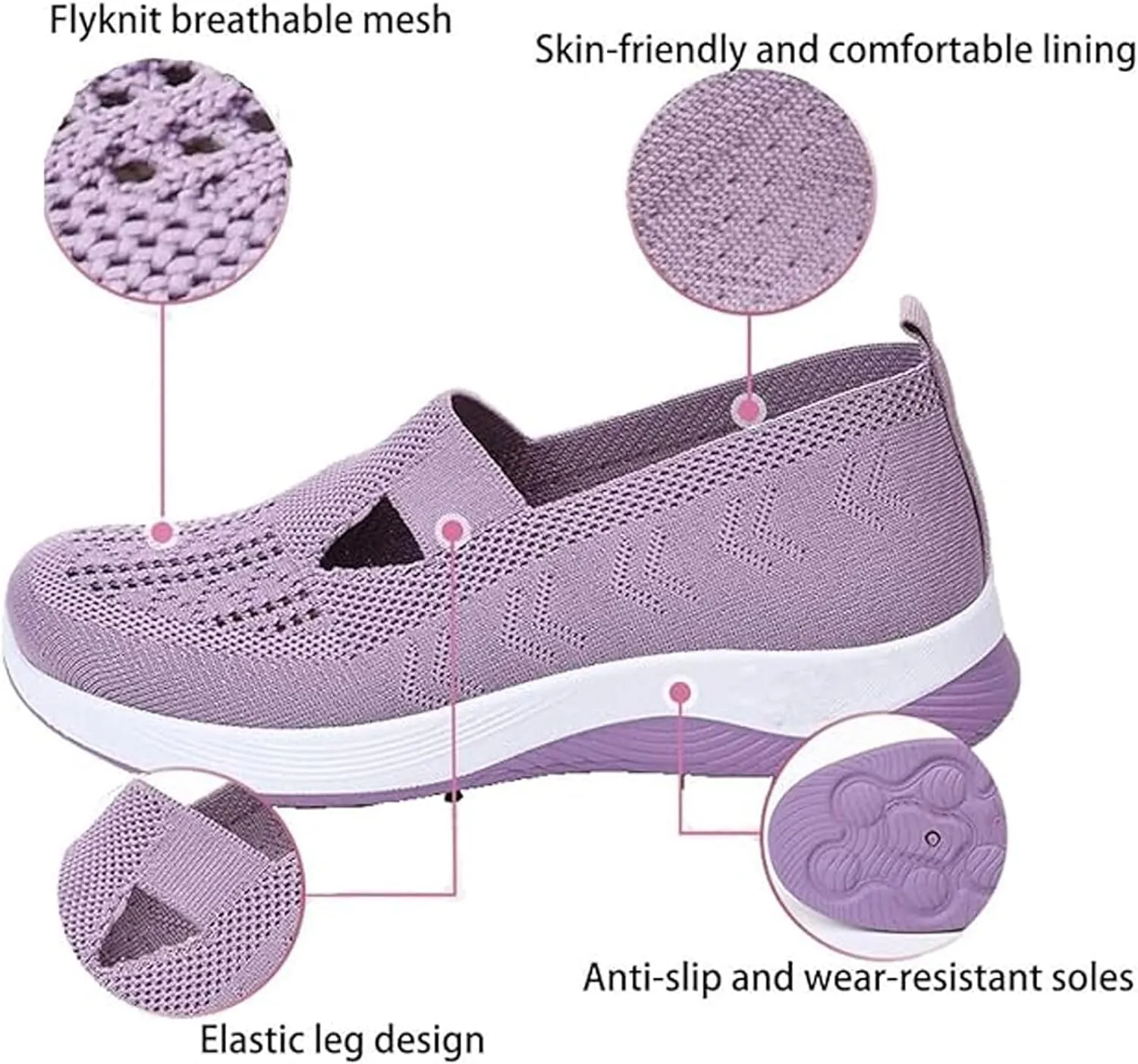 Woven Orthopedic Walking Shoes for Women 2025 New Women's Mesh Breathable Soft Sole Shoe Footwear Lightweight Slip On Sneakers