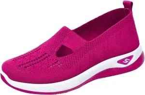Woven Orthopedic Walking Shoes for Women 2025 New Women's Mesh Breathable Soft Sole Shoe Footwear Lightweight Slip On Sneakers