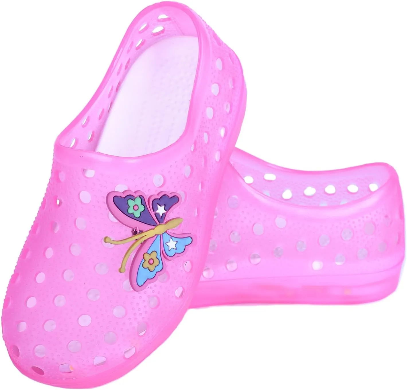 YUNICUS Girls Dress Shoes Toddler Cosplay Clear Jelly Sandals with Bow Mary Jane Led Light Up Flats
