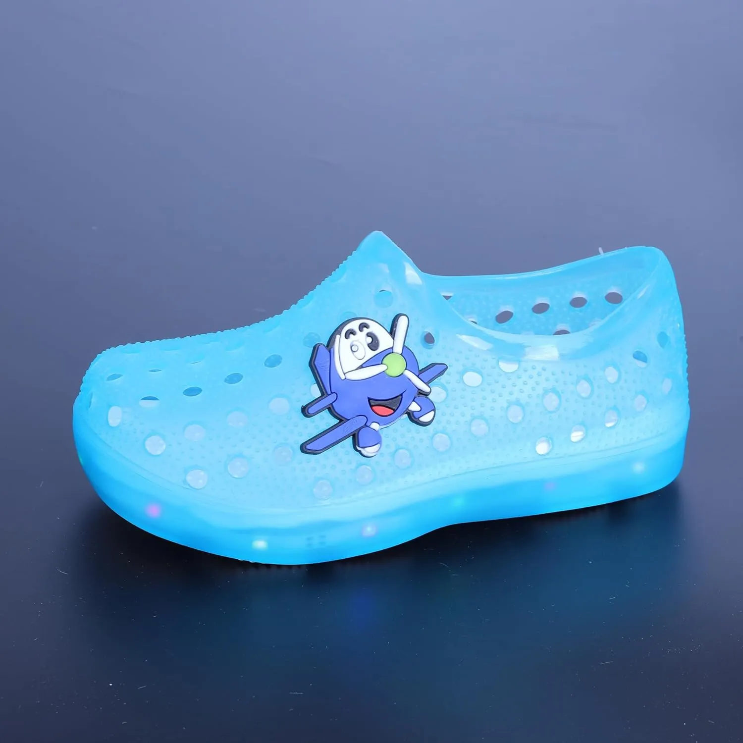 YUNICUS Girls Dress Shoes Toddler Cosplay Clear Jelly Sandals with Bow Mary Jane Led Light Up Flats