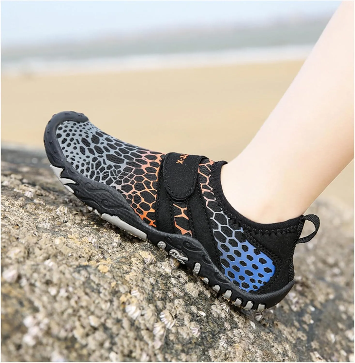 ZWRXW Barefoot Shoes Kids Wide Toe Box Quick Dry Lightweigt Waterproof Breathable Non-Slip Hiking Footwear Comfort Anti-Slip Walking Shoes for Indoor Outdoor Toddler Little Big Kid