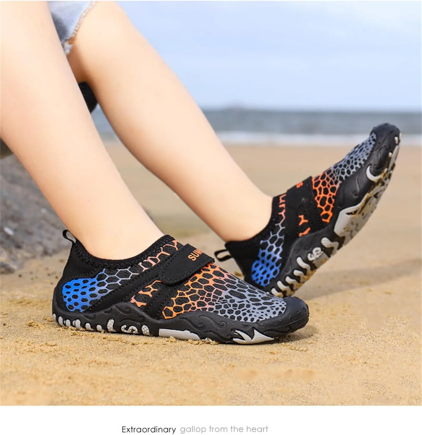 ZWRXW Barefoot Shoes Kids Wide Toe Box Quick Dry Lightweigt Waterproof Breathable Non-Slip Hiking Footwear Comfort Anti-Slip Walking Shoes for Indoor Outdoor Toddler Little Big Kid