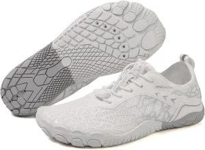ZWRXW Hike Barefoot Shoes for Women Men Breathable & Non-Slip Athletic Footwear Wide Toe Water Shoes Quick-Dry Aqua Sock Barefoot Slip-On Soft Beach Aqua Sports Outdoor Shoe Hiking Walking Shoe